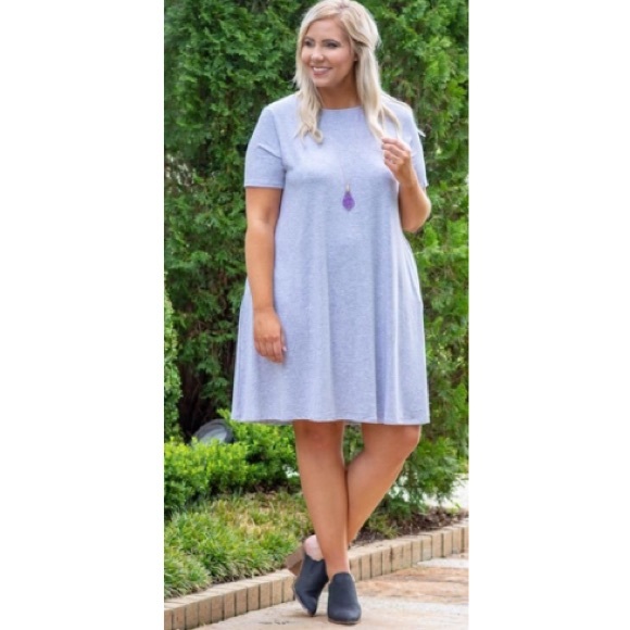 Charlotte Russe Dresses & Skirts - Charlotte Russe Grey T-Shirt swing Dress Large